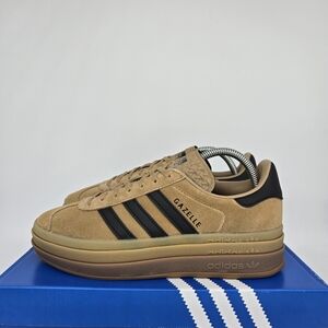 New adidas Gazelle Bold Cardboard Black Gum Women's Shoes Size 8.5
